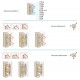 3D ADJUSTABLE CONCEALED DOOR HINGE 134x24 / NICKEL